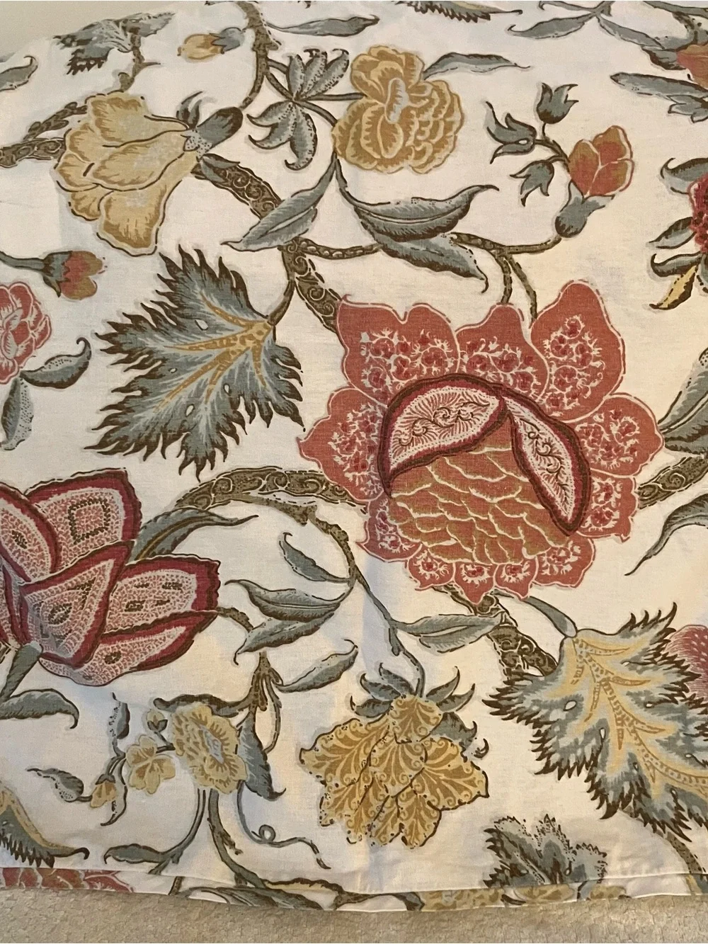 3 Pottery Barn Cynthia Palampore Linen Blend Pillow Shams Euro Floral Set 20x26”